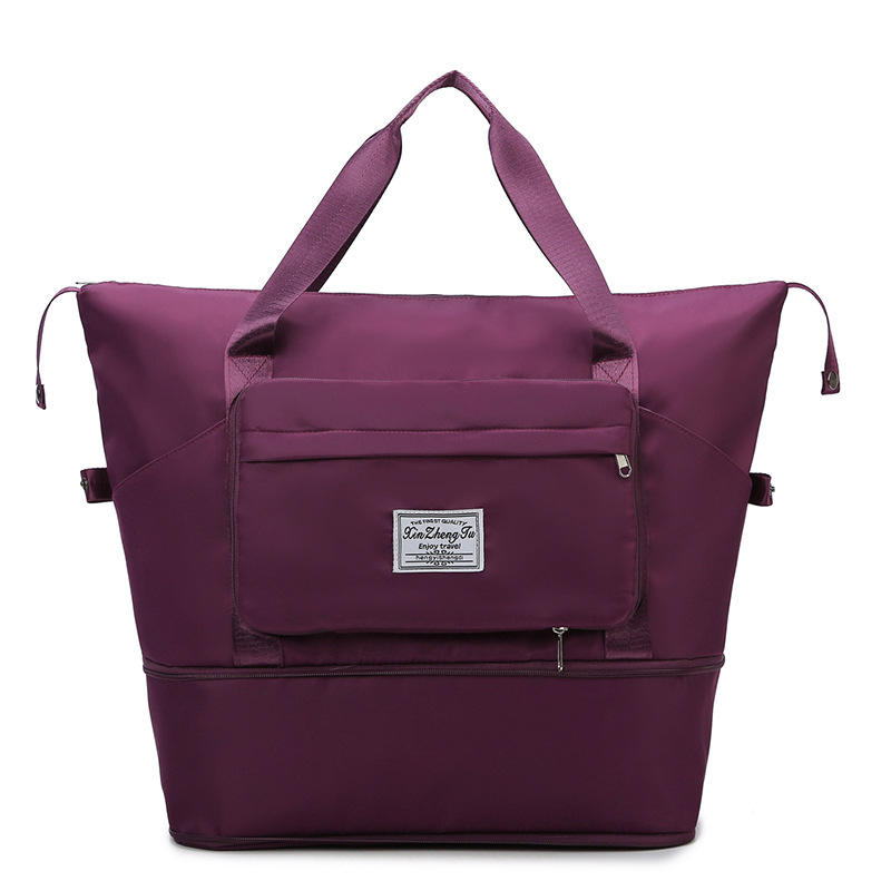 Sac De Voyage Spacieux Et Pliable Avec Compartiments Multiples Et Étanche Hand Bag Electro Paris Violet foncé