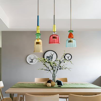 Suspension Lumineuse Multicolore En Verre Pour Chambre D’Enfants Avec LED Apaisante Pendant Lights Electro Paris