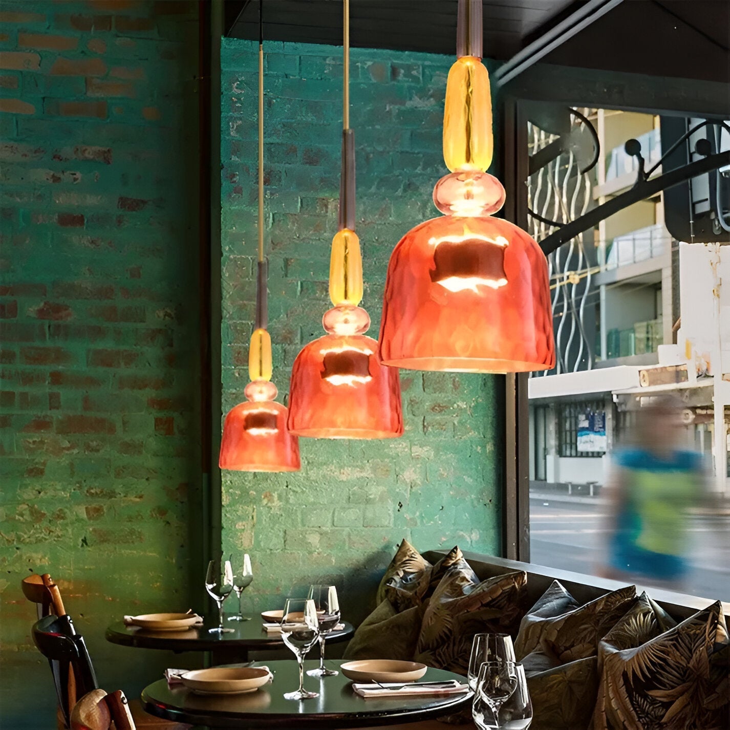 Suspension Lumineuse Multicolore En Verre Pour Chambre D’Enfants Avec LED Apaisante Pendant Lights Electro Paris