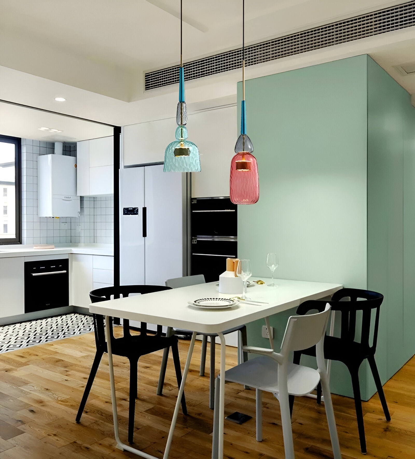 Suspension Lumineuse Multicolore En Verre Pour Chambre D’Enfants Avec LED Apaisante Pendant Lights Electro Paris