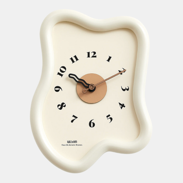 Horloge Murale Contemporaine au Design Irrégulier Wall Clocks Electro Paris White - Small (26cm x 35cm)