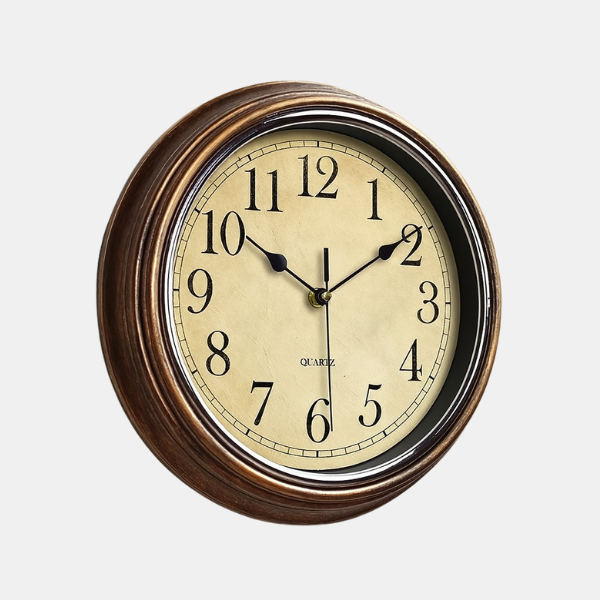 Horloge Murale Design Élégante en Bois Brun – Décoration Intérieure Classique Horloges murales Electro Paris