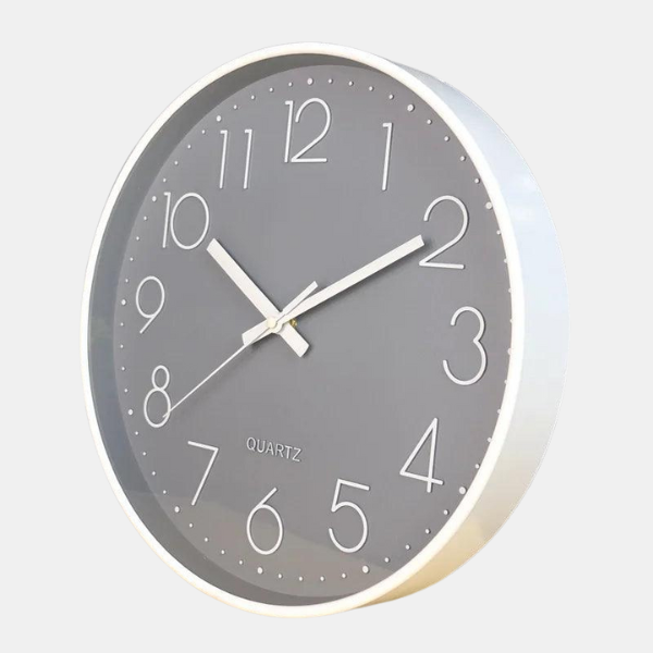Horloge Murale Zen – Silencieuse et Élégante Home and decor Electro Paris Blanc Gris