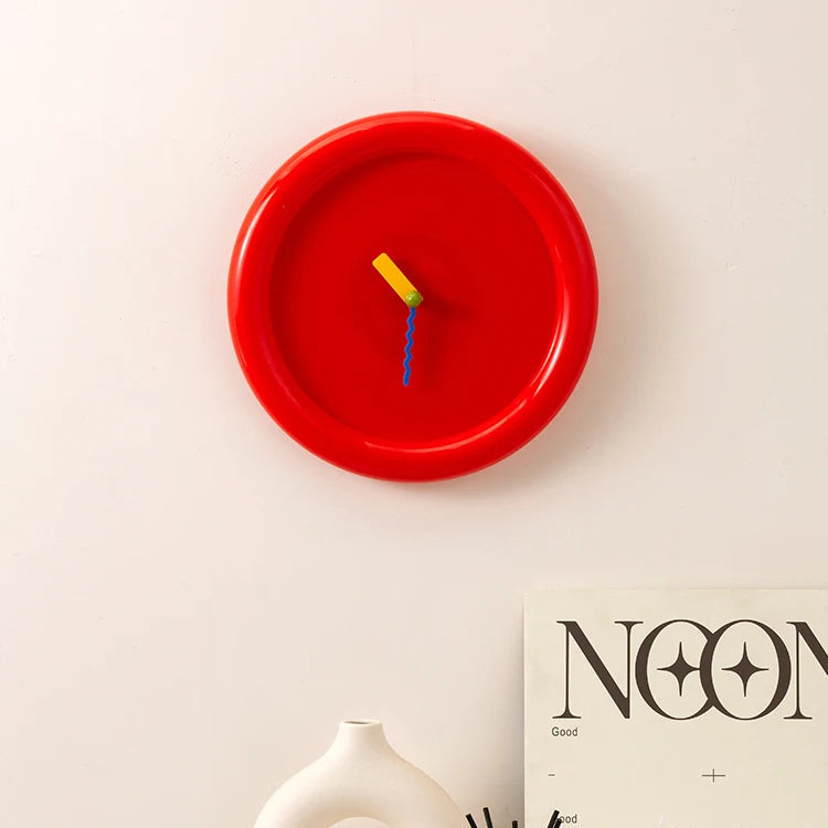 Horloge Murale Artistique Moderne pour Intérieurs Élégants Horloge murale Electro Paris Rouge