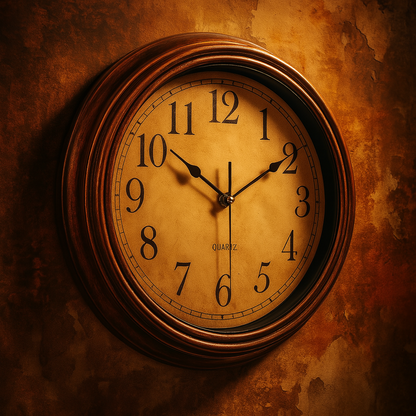 Horloge Murale Classique Marron Silencieuse sans Tic-tac pour Décoration de Salon Bureau Horloges murales Electro Paris Default