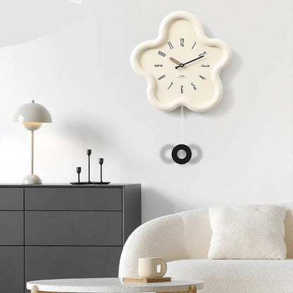 Horloge Murale Design 3D Fleurie – Pendule Silencieux pour Salon et Chambre Horloges murales Electro Paris