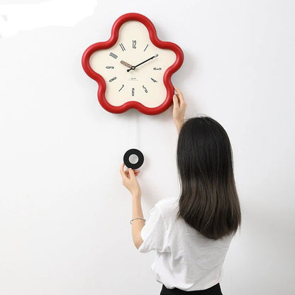 Horloge Murale Design 3D Fleurie – Pendule Silencieux pour Salon et Chambre Horloges murales Electro Paris