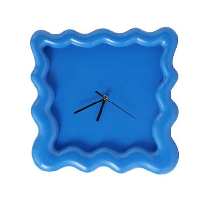 Horloge Murale Minimaliste Moderne en ABS 30 cm Élégante et Silencieuse Horloges murales Electro Paris Bleu