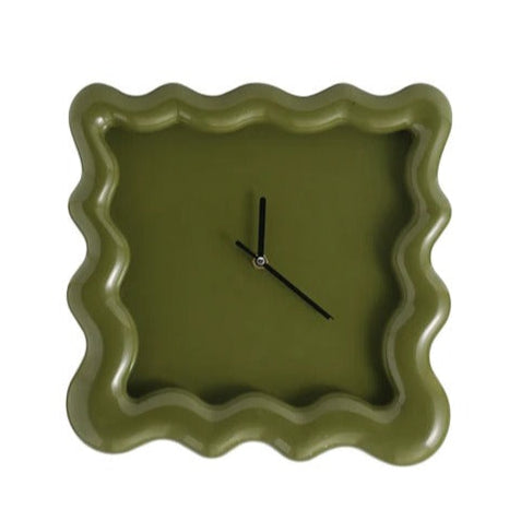 Horloge Murale Minimaliste Moderne en ABS 30 cm Élégante et Silencieuse Horloges murales Electro Paris Vert