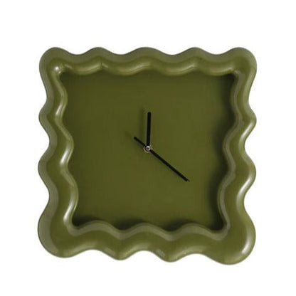 Horloge Murale Minimaliste Moderne en ABS 30 cm Élégante et Silencieuse Horloges murales Electro Paris Vert
