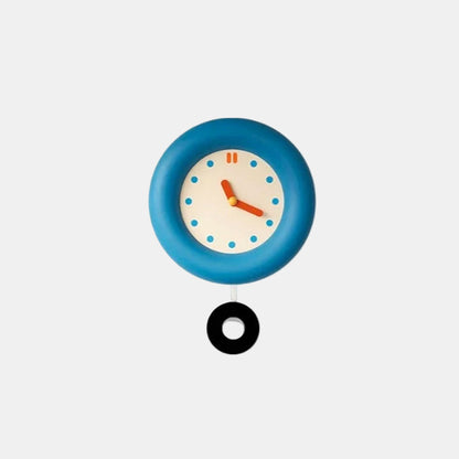 Horloge murale au design minimaliste – Élégant pendule bleu pour l'intérieur Horloges murales Electro Paris Pendule