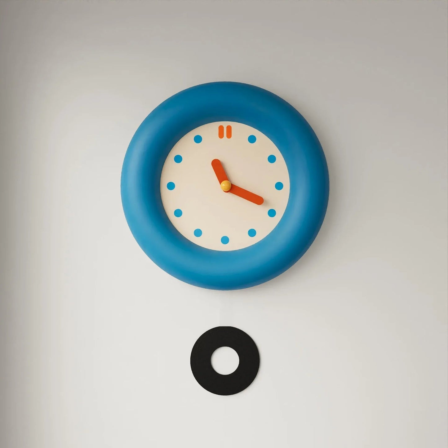 Horloge murale au design minimaliste – Élégant pendule bleu pour l'intérieur Horloges murales Electro Paris