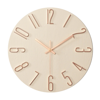 Horloge Murale Moderne Effet Marbre – Horloge Silencieuse en Métal de 30 cm pour Salon Horloges murales Electro Paris Rose