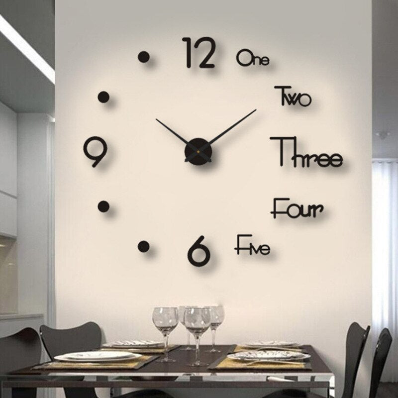 Horloge murale créative et moderne pour une décoration intérieure unique Horloges Electro Paris Demi - Noir 60-100 cm