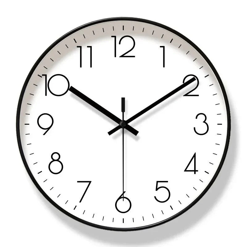 Horloge Murale Design Scandinave – Élégante pour Intérieur Horloges murales Electro Paris Cadre Noir Visage Blanc 25 cm
