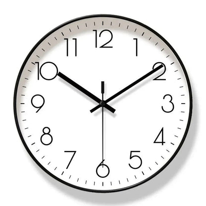 Horloge Murale Design Scandinave – Élégante pour Intérieur Horloges murales Electro Paris Cadre Noir Visage Blanc 25 cm