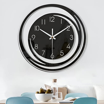 Horloge Murale – Horloge Murale Scandinave en Acrylique Noir 30 cm Quartz Silencieux Horloges murales Electro Paris Default