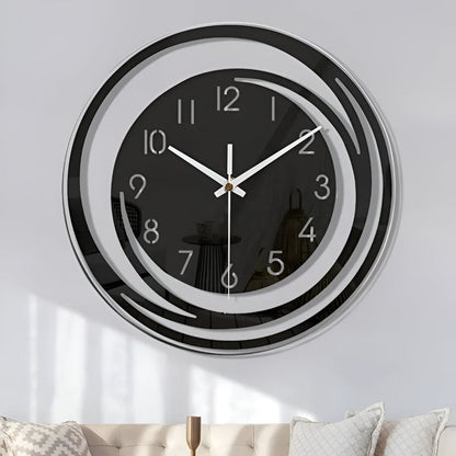 Horloge Murale – Horloge Murale Scandinave en Acrylique Noir 30 cm Quartz Silencieux Horloges murales Electro Paris