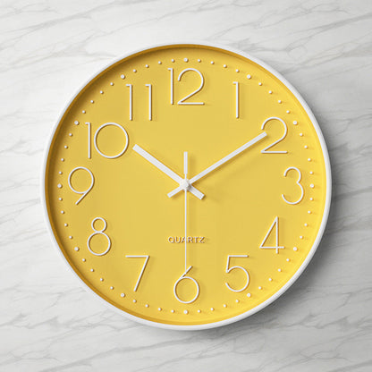 Horloge Murale Design Silencieuse 30 cm avec Chiffres Arabes en Relief – Horloge Moderne pour Intérieur Élégant 30