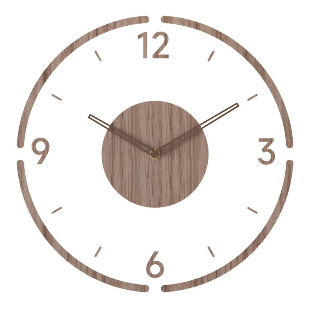 Horloge Murale Moderne avec Accents en Bois – Horloge Silencieuse de 30 cm en Acrylique pour Salon Horloges murales Electro Paris