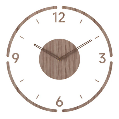 Horloge Murale Moderne avec Accents en Bois – Horloge Silencieuse de 30 cm en Acrylique pour Salon Horloges murales Electro Paris