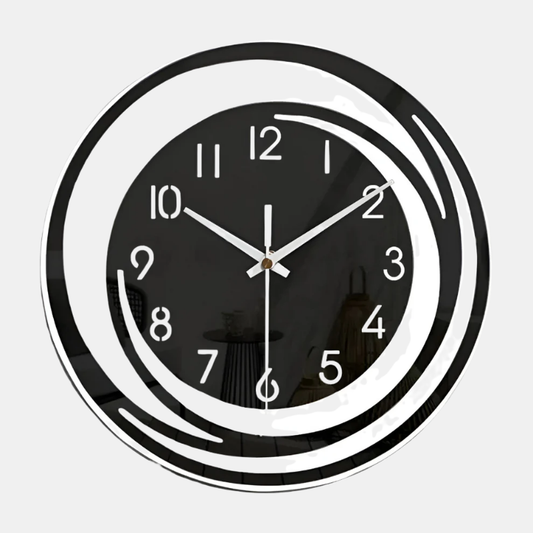 Horloge Murale – Horloge Murale Scandinave en Acrylique Noir 30 cm Quartz Silencieux Horloges murales Electro Paris