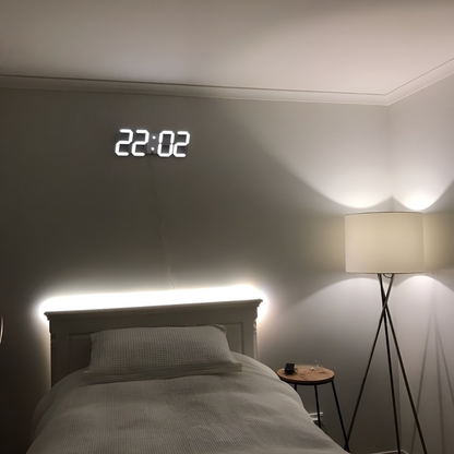 Grande Horloge Murale Numérique LED 3D – Réveil Moderne pour Bureau et Salon Horloges murales Electro Paris