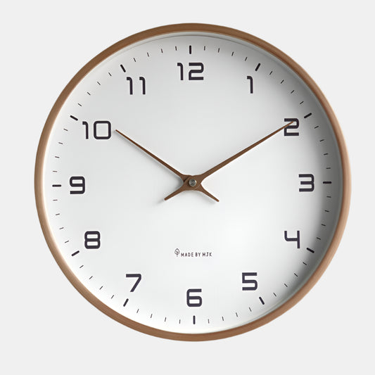 Horloge Murale Minimaliste au Design Nordique Moderne Wall clock Electro Paris Marron 25x25cm