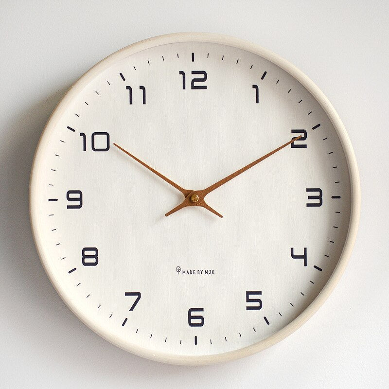 Horloge Murale Minimaliste au Design Nordique Moderne Wall clock Electro Paris Crème 25x25cm