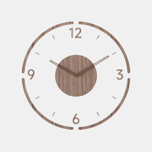 Horloge Murale Moderne avec Accents en Bois – Horloge Silencieuse de 30 cm en Acrylique pour Salon Horloges murales Electro Paris A