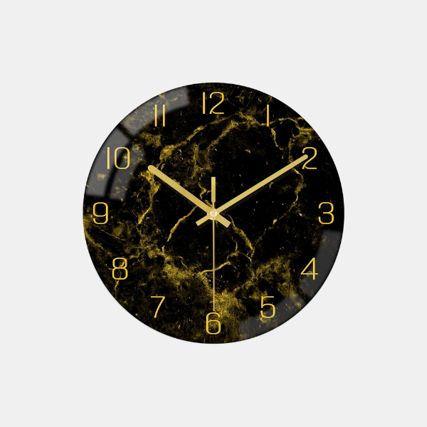 Horloge Murale Moderne avec Art Abstrait – Horloge Silencieuse en Verre pour Décor de Salon Horloges murales Electro Paris Style A 30 CM