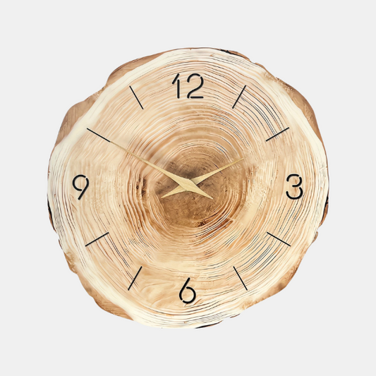 Horloge Murale Silencieuse Effet Bois à Texture Réaliste pour Décoration Moderne Horloges murales Electro Paris 30 cm