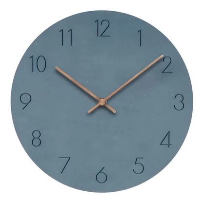 Horloge Murale Silencieuse Minimaliste au Style Moderne Wall clock Electro Paris Bleu