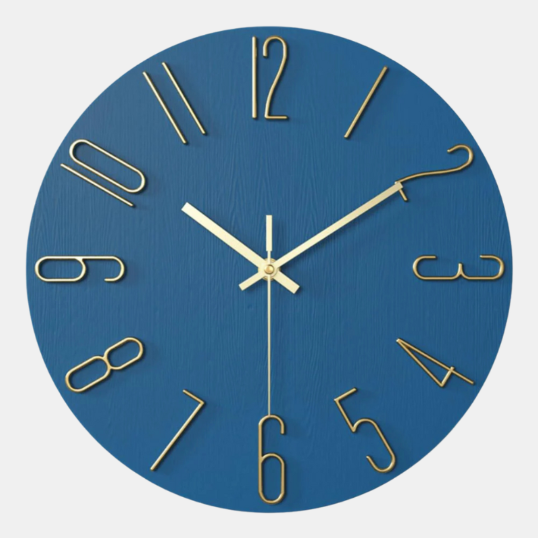 Horloge Murale Minimaliste pour Intérieurs Modernes Wall clock Electro Paris Bleu