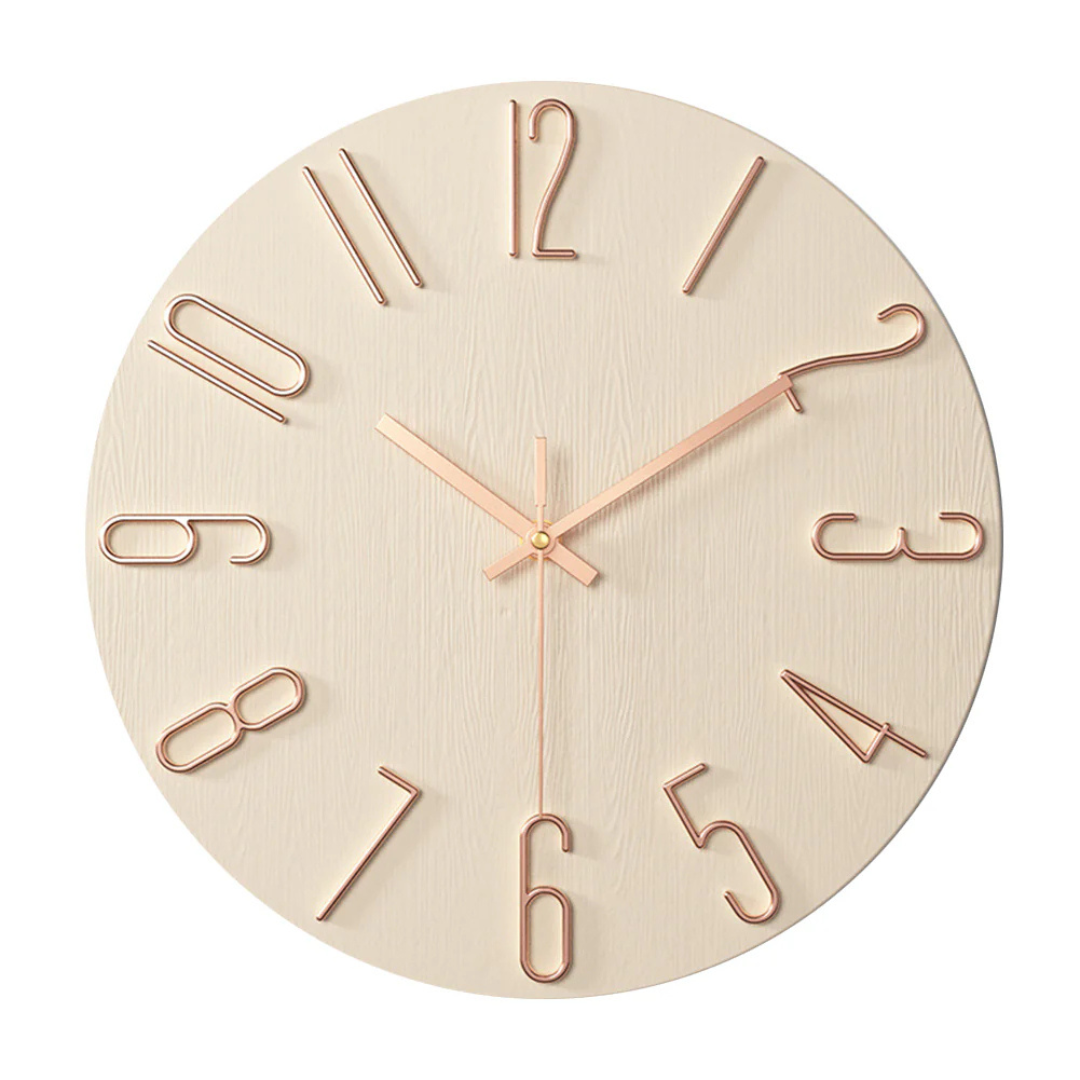 Horloge Murale Minimaliste pour Intérieurs Modernes Wall clock Electro Paris Rose