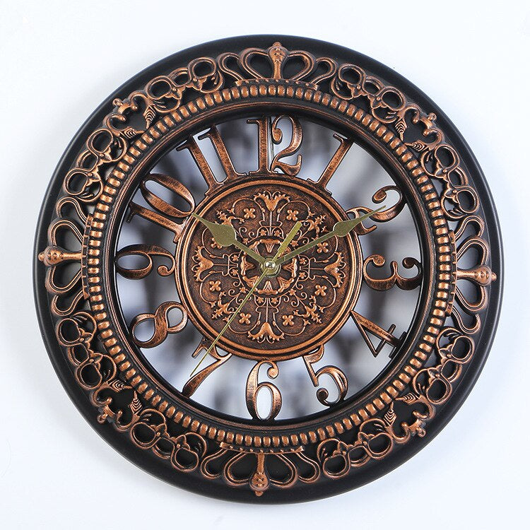 Horloge Murale Vintage en Or Antique au Charme Classique Horloges murales Electro Paris Cuivre