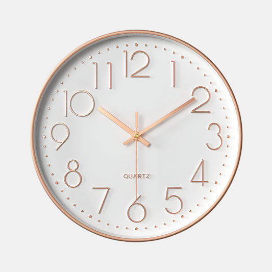 Horloge murale élégante et silencieuse avec chiffres en relief Wall clock Electro Paris A