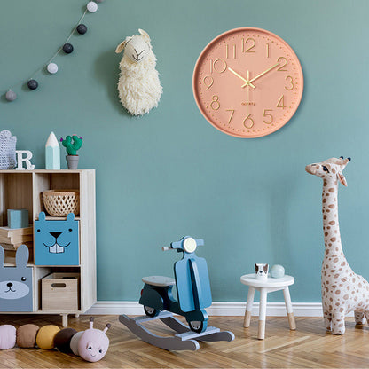 Horloge murale élégante et silencieuse avec chiffres en relief Wall clock Electro Paris