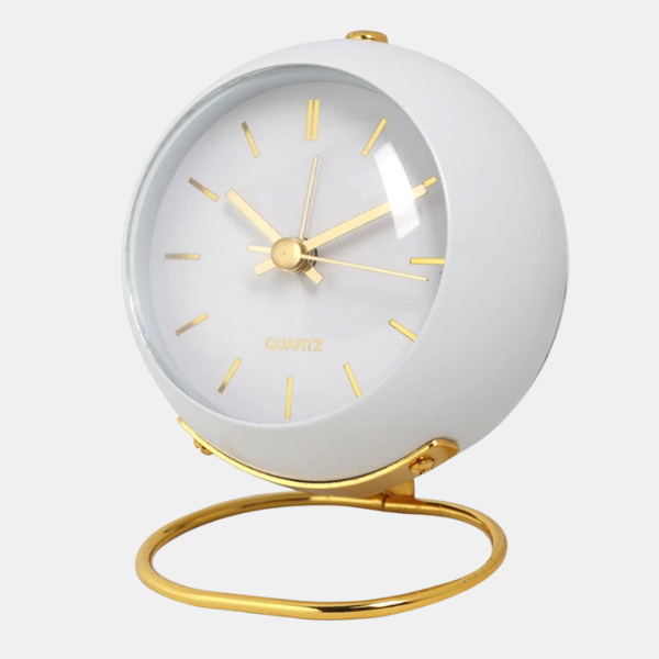 Horloge de Bureau Élégante – Design Compact et Pratique Home and decoration Electro Paris Blanc