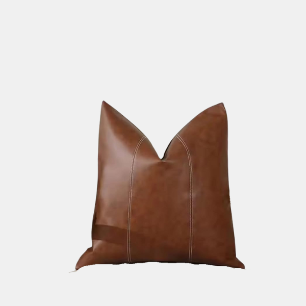 Housse De Coussin En Cuir Élégante Et Durable Accent Décoratif Pour La Maison Electro Paris Carré 45*45cm