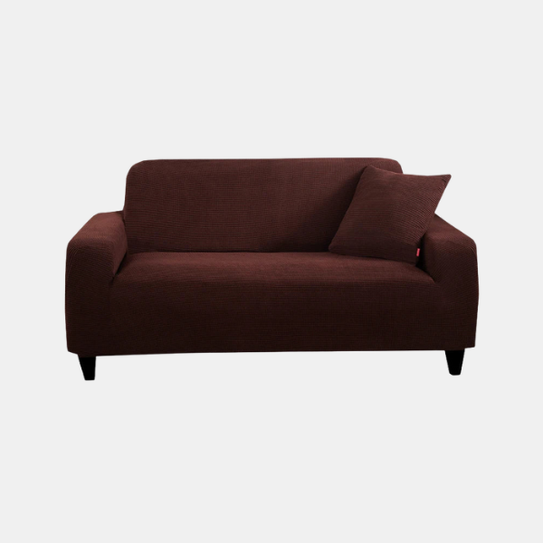 Housse de Canapé Extensible en Jacquard – Protège-Canapé Déperlant pour Salon Housses de canapé Electro Paris Marron foncé 1 siège (90-130 cm)