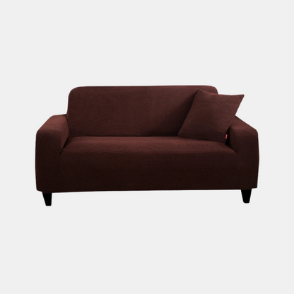 Housse de Canapé Extensible en Jacquard – Protège-Canapé Déperlant pour Salon Housses de canapé Electro Paris Marron foncé 1 siège (90-130 cm)