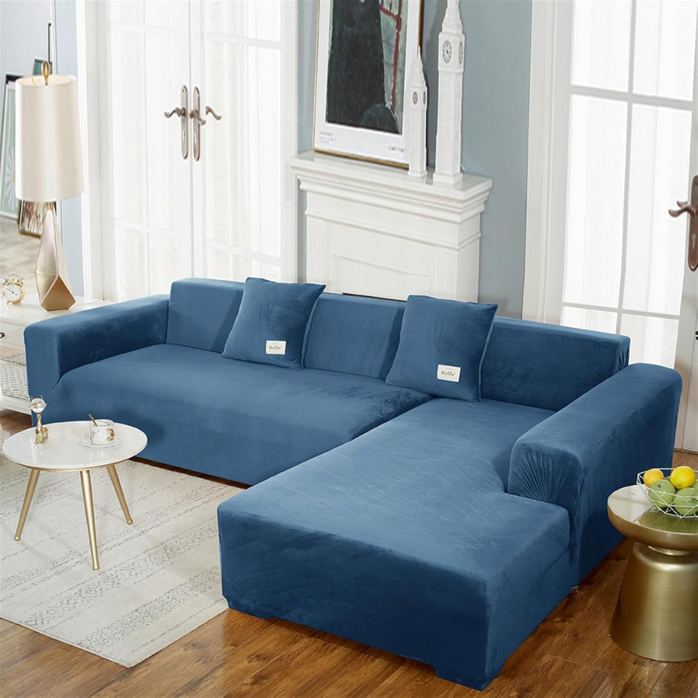 Housse de Canapé Extensible en Velours – Protège-Canapé Doux en Peluche pour Salon Housses de meubles Electro Paris
