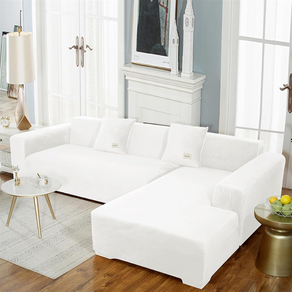 Housse de Canapé Extensible en Velours – Protège-Canapé Doux en Peluche pour Salon Housses de meubles Electro Paris