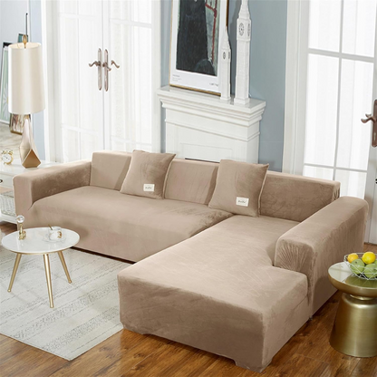 Housse de Canapé Extensible en Velours – Protège-Canapé Doux en Peluche pour Salon Housses de meubles Electro Paris