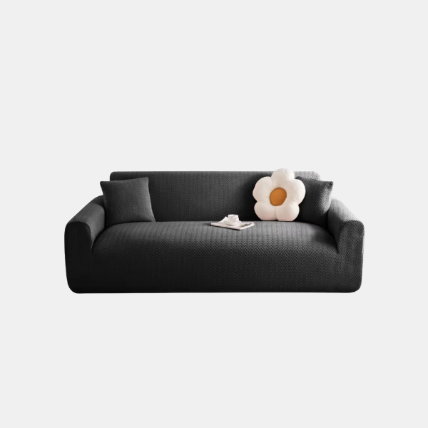 Housse de Canapé Jacquard pour Animaux – Protecteur Antidérapant pour Canapé Sectionnel Housses de canapé Electro Paris Noir S (90-140 cm)