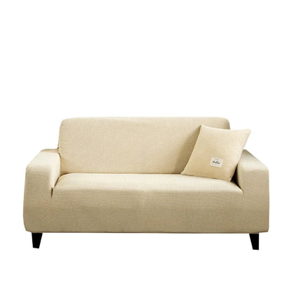 Housse de Canapé Extensible en Jacquard – Protège-Canapé Déperlant pour Salon Housses de canapé Electro Paris Crème 1 siège (90-130 cm)