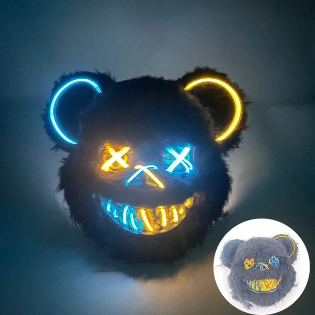 Masque LED Lumineux d'horreur – Visage Effrayant qui s'illumine pour Halloween Toys & Games Electro Paris