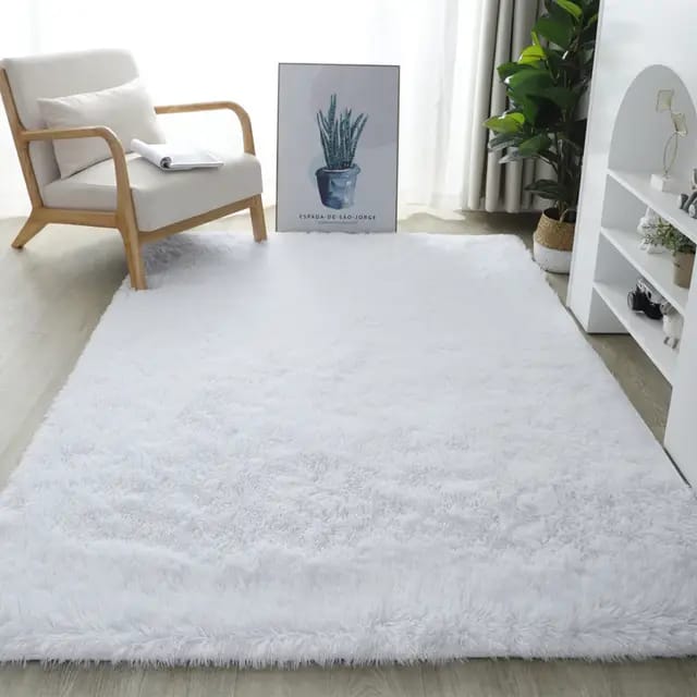 Tapis Fluffy Doux 5 × 8 Pour Salon, Chambre Ou Espace De Détente Confortable Et Élégant Rugs Electro Paris