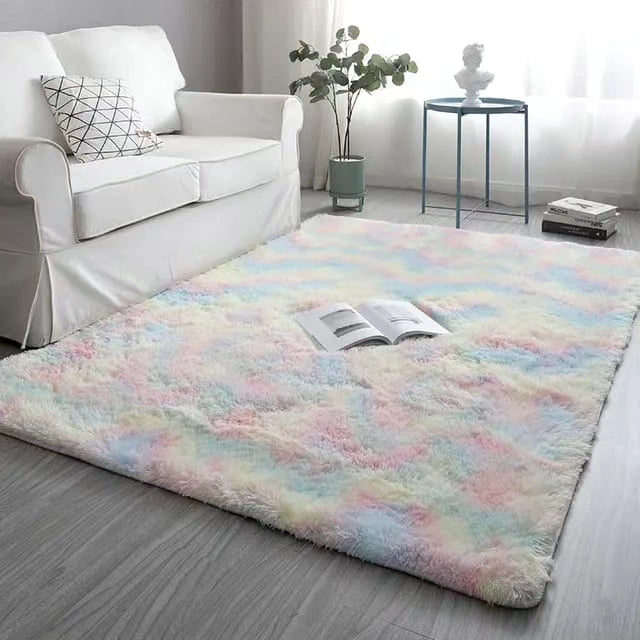 Tapis Fluffy Doux 5 × 8 Pour Salon, Chambre Ou Espace De Détente Confortable Et Élégant Rugs Electro Paris D